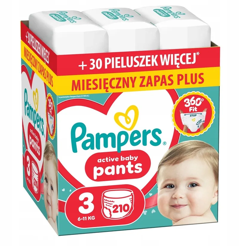 Pants Maat 3 (6-11 kg) - 210 Stuks - Maandelijkse Voorraad de Pampers – photo produit
