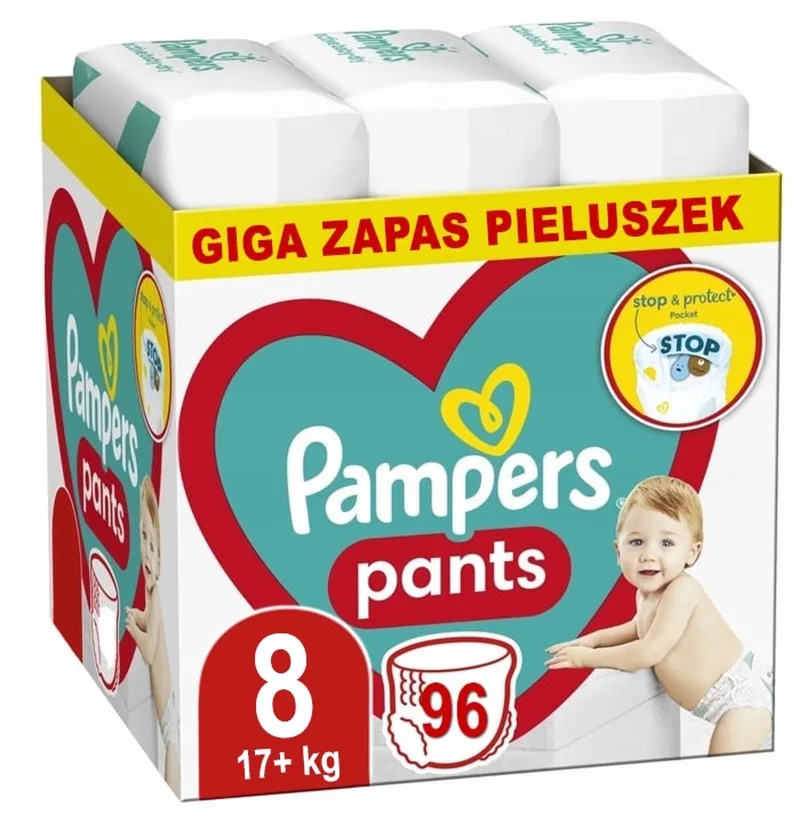 Pants Maat 8 - 96 luiers voor kinderen 17+ kg de Pampers – photo produit