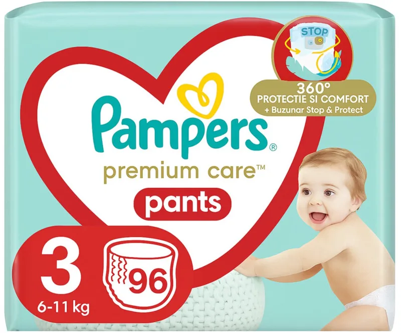Premium Care Diapers Pants Maat 3 (6-11 kg) - 96 stuks de Pampers – photo produit