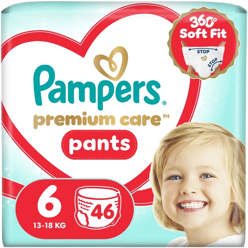 Premium Care Maat 6: 46 luiers voor 13-19 kg de Pampers – photo produit