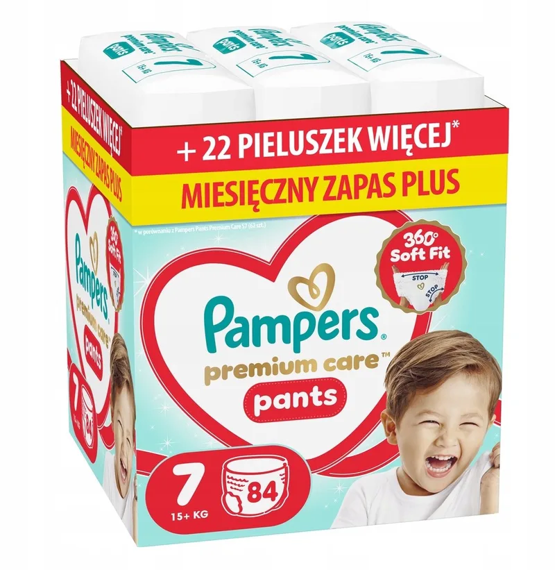 Premium Care Maat 7: 84 luiers voor kinderen 15+ kg de Pampers – photo produit