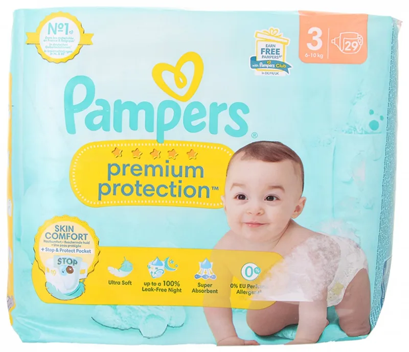 Premium Protection Luiers - Maat 3 - 6-10 KG - 29 stuks de Pampers – photo produit