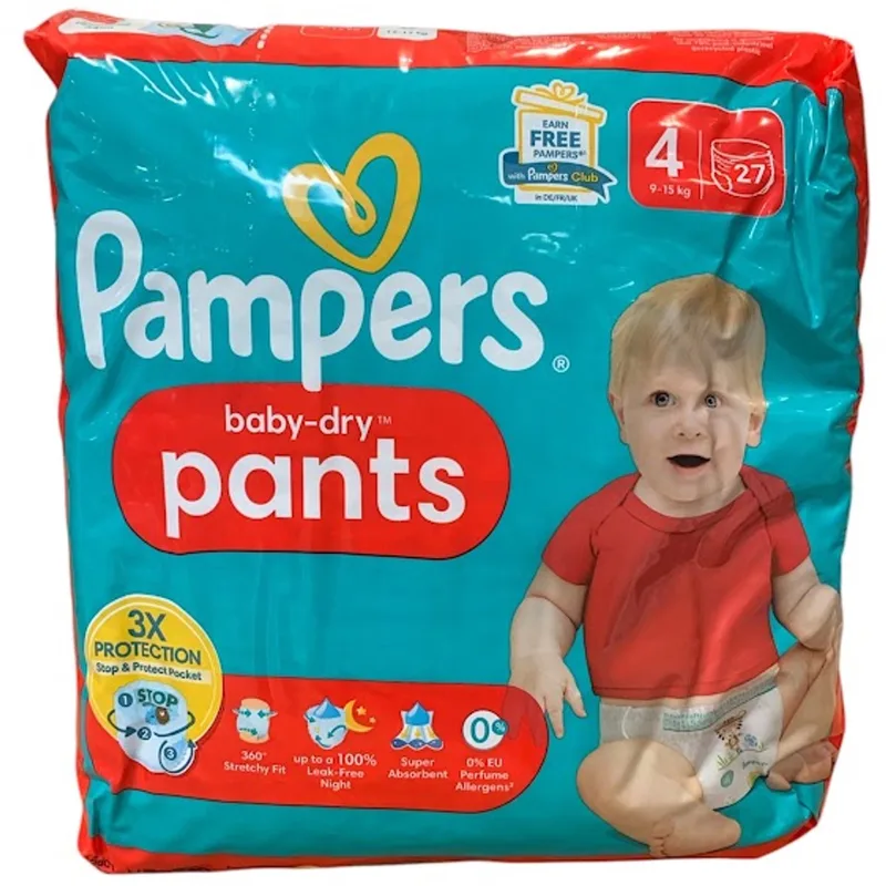 Premium Protection - Luiers - Pants - 4 - 9-15 kg - 27st de Pampers – photo produit