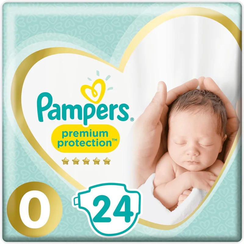 Premium Protection - Maat 0 (Micro) 1,5-2,5 kg - 24 stuks - Luiers van Pampers – productfoto