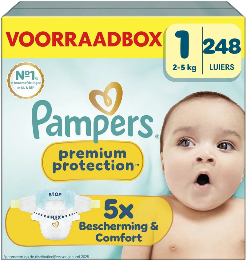Premium Protection Maat 1 - 248 Luiers - 2kg-5kg - Voorraadbox by Pampers – product photo