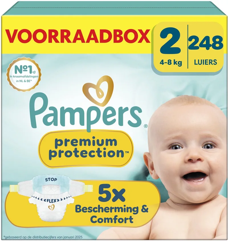 Premium Protection Maat 2 - 248 Luiers - 4kg-8kg - Voorraadbox by Pampers – product photo