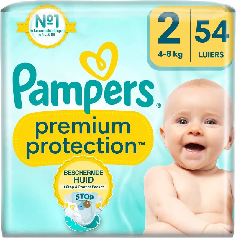 Premium Protection - Maat 2 - Small Pack - 54 luiers - 4/8 KG by Pampers – product photo