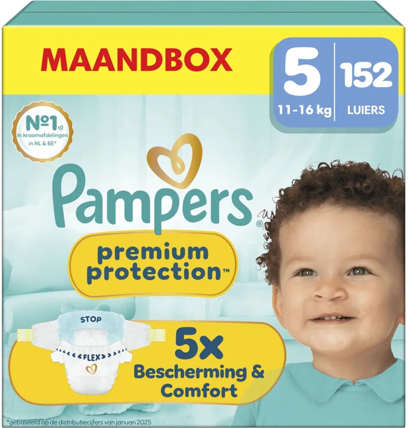 Premium Protection Maat 5 - 152 Luiers - 11kg-16kg by Pampers – product photo