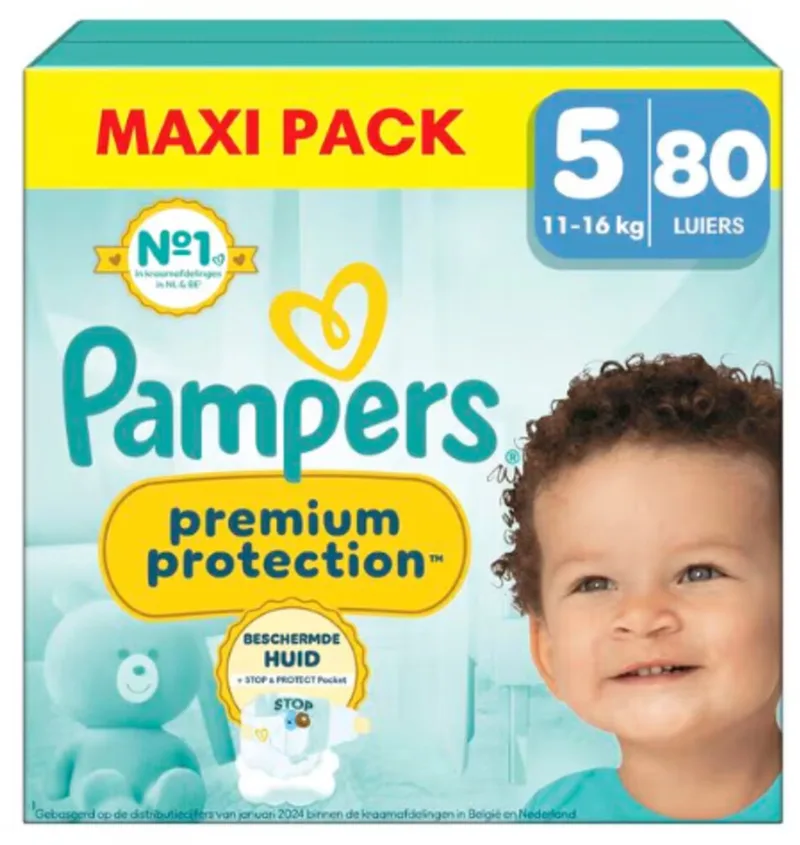 Premium Protection - Maat 5 - Mega Pack - 80 luiers - 11/16 KG by Pampers – product photo