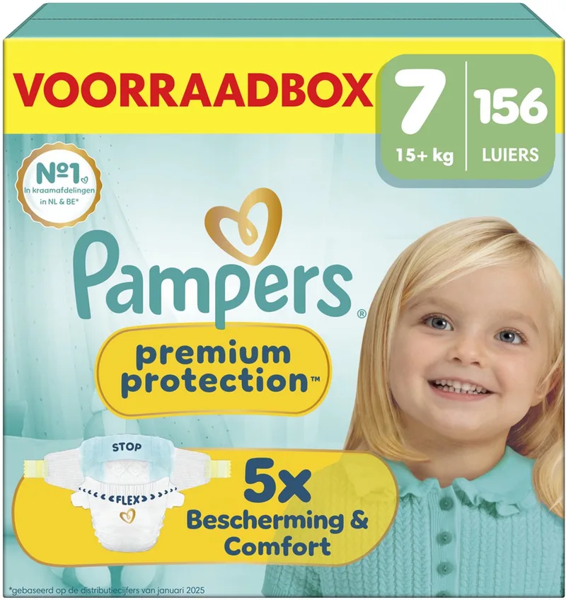 Premium Protection Maat 7 - 156 Luiers - 15kg+ - Voorraadbox by Pampers – product photo
