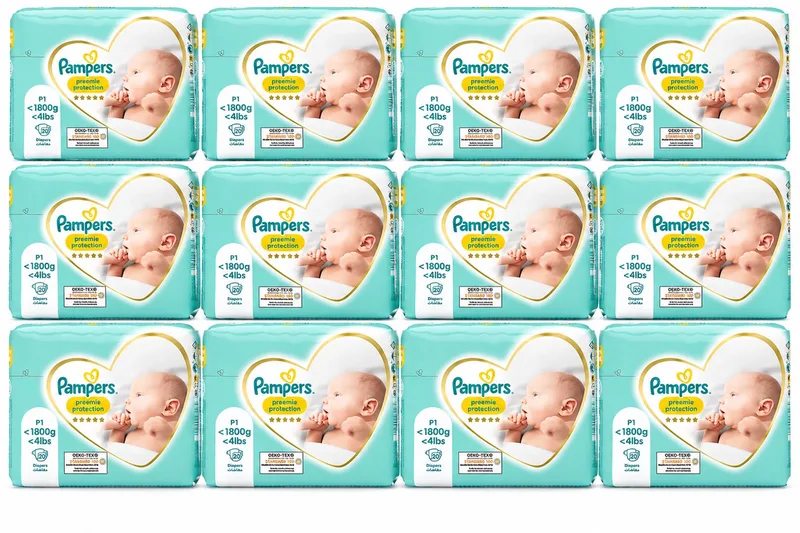 Premium Protection - Maat P1 - <1800gr - Maandbox - 240 luiers - Premature luiers by Pampers – product photo
