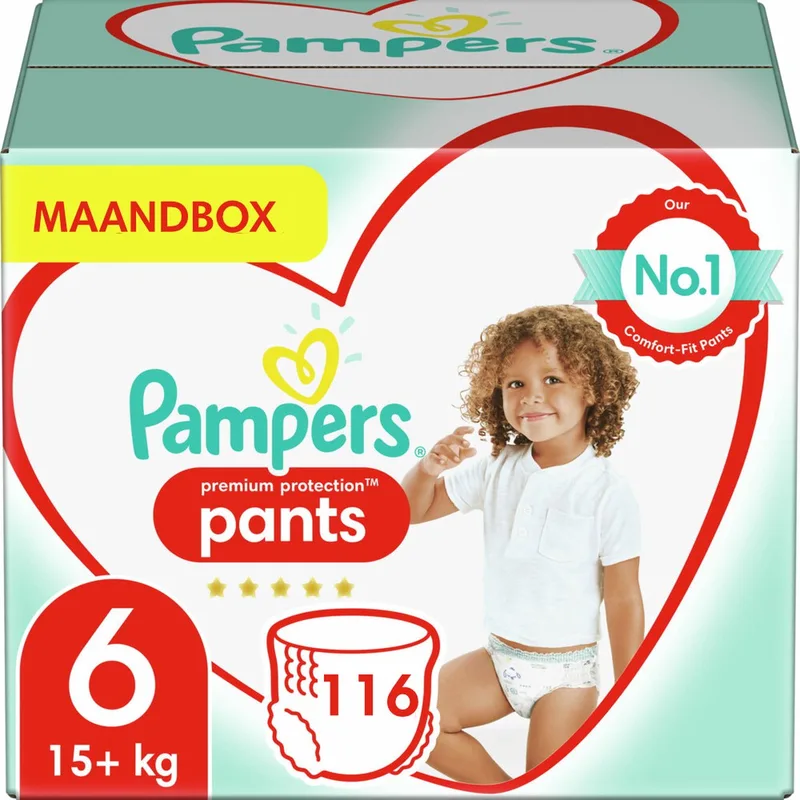 Premium Protection Pants Luierbroekjes - Maat 6 (+15 kg) - 116 Stuks - Multi-Pack från Pampers – produktbild