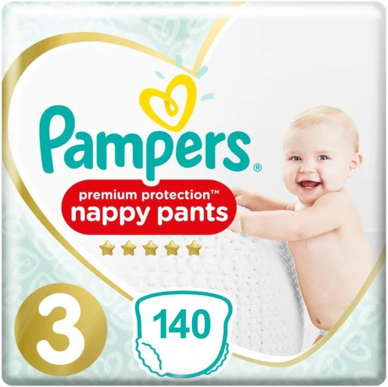 Premium Protection Pants - Maat 3 - 140 stuks (2x70) - 6/10KG by Pampers – product photo