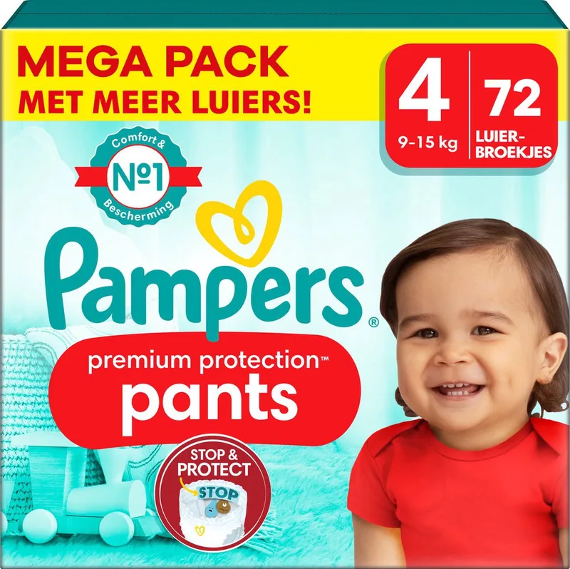 Premium Protection Pants - Maat 4 - Mega Pack - 72 stuks - 9/15 KG by Pampers – product photo