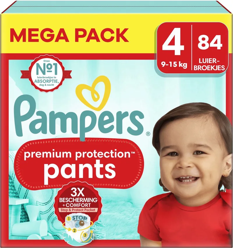 Premium Protection Pants - Maat 4 - Mega Pack - 84 stuks - 9/15 KG by Pampers – product photo