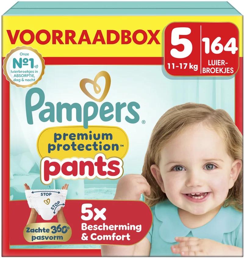 Premium Protection Pants Maat 5 - 164 Luierbroekjes - 11kg-17kg - Voorraadbox by Pampers – product photo