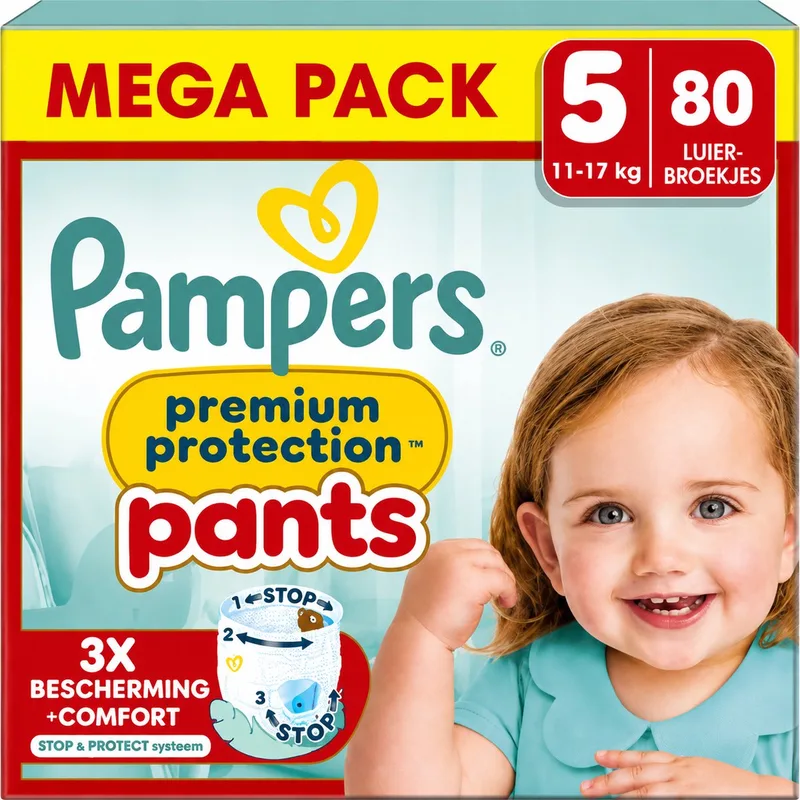 Premium Protection Pants Maat 5 Voordeelbox - 80 Luierbroekjes (2 x 40) - 11-17 kg de Pampers – photo produit