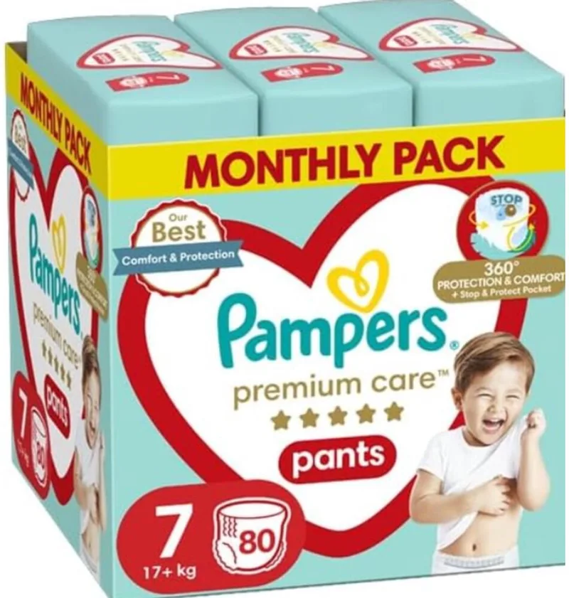 Premium Protection Pants - Maat 7 - Mega Pack - 80 luiers - 15+ kg by Pampers – product photo