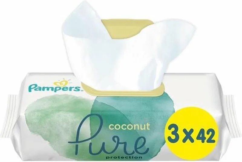 Pure Coconut Babydoekjes - 1 pak Billendoekjes de Pampers – photo produit