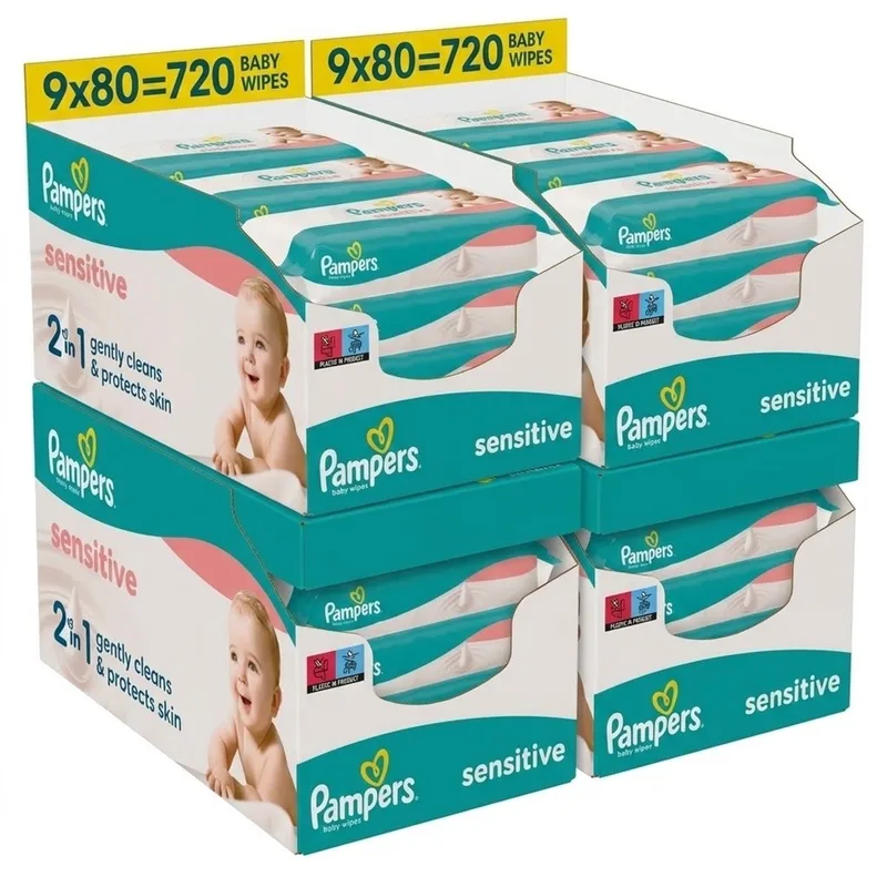 Sensitive Babydoekjes - 36 x 80 = 2880 billendoekjes - MEGA Deal de Pampers – photo produit
