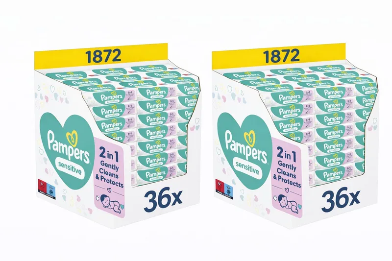 Sensitive Babydoekjes - 72 Verpakkingen a 52 Doekjes = 3744 Billendoekjes de Pampers – photo produit