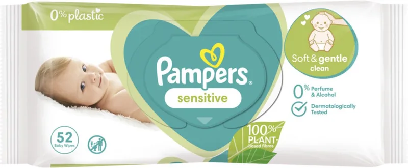 Sensitive billendoekjes babydoekjes 52 stuks by Pampers – product photo