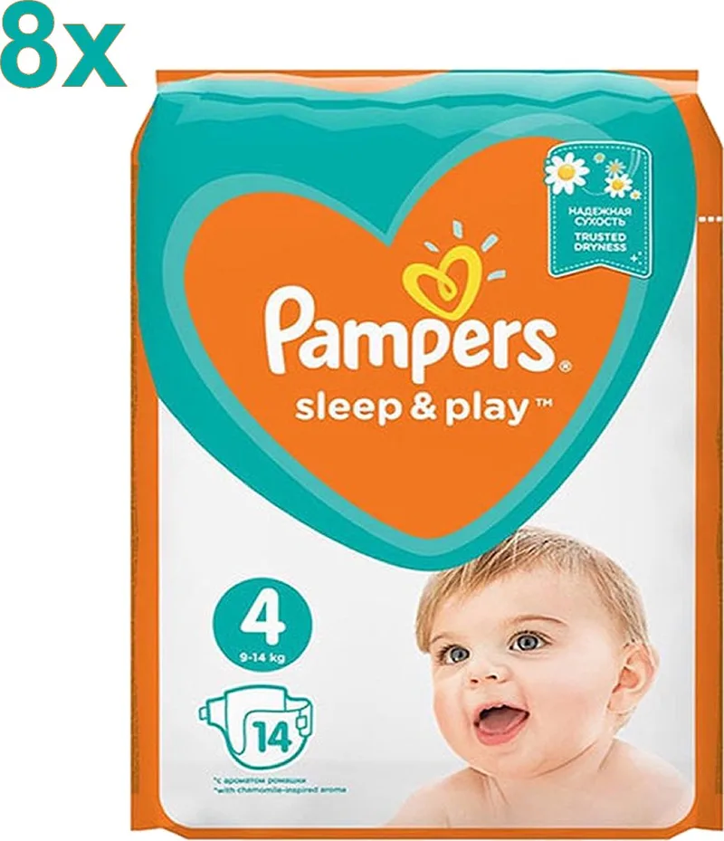Sleep & Play - Maat 4 - Maandbox - 112 luiers från Pampers – produktbild