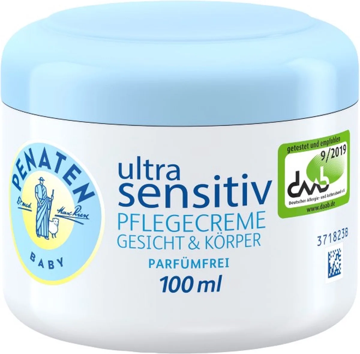 Ultra Sensitiv Pflegecreme Gesicht&Körper, 100 ml Creme fra Penaten – produktbillede