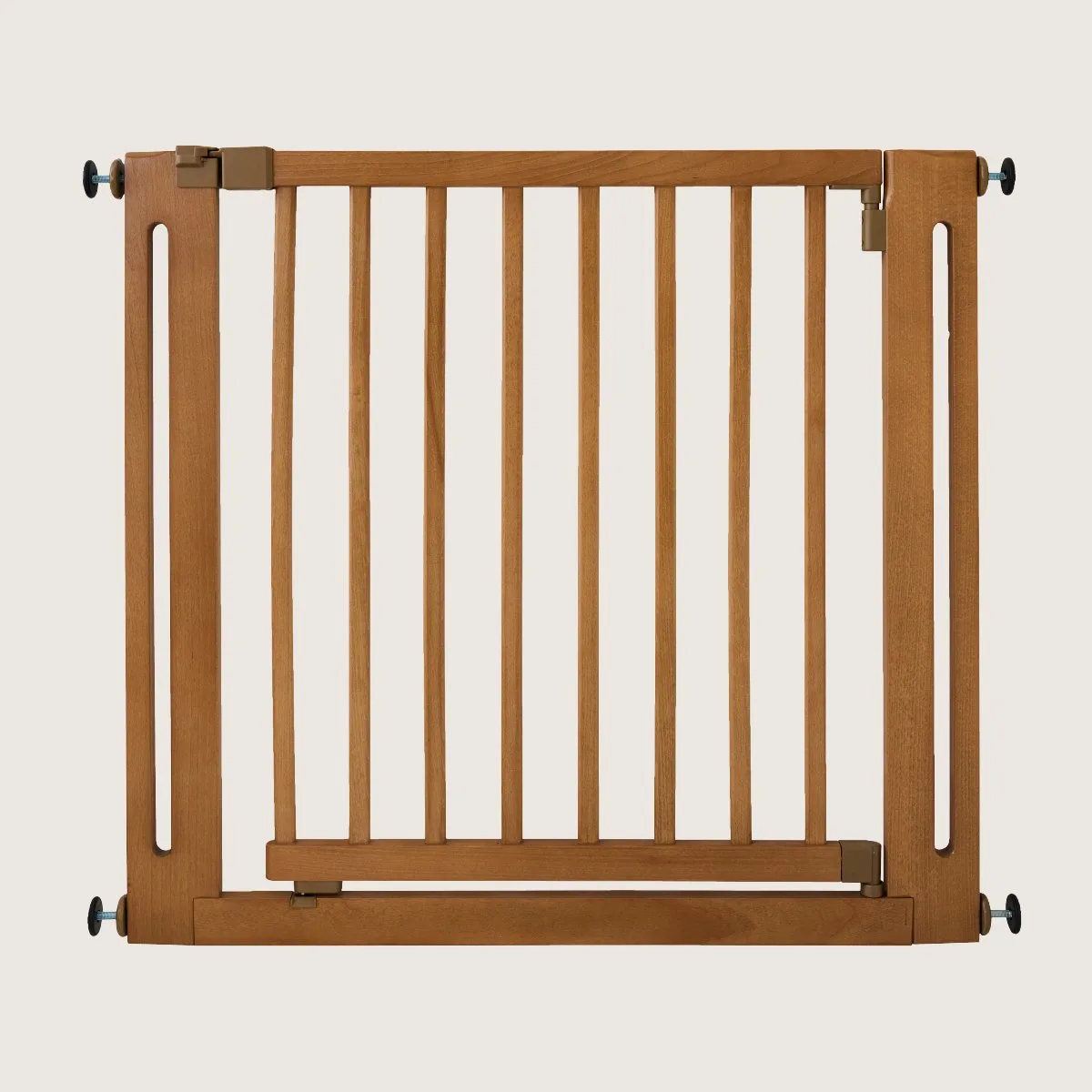 Houten traphekje verstelbaar 87-95 cm in walnootkleur fra Petite Amélie i 87x95 Walnoot – produktbillede
