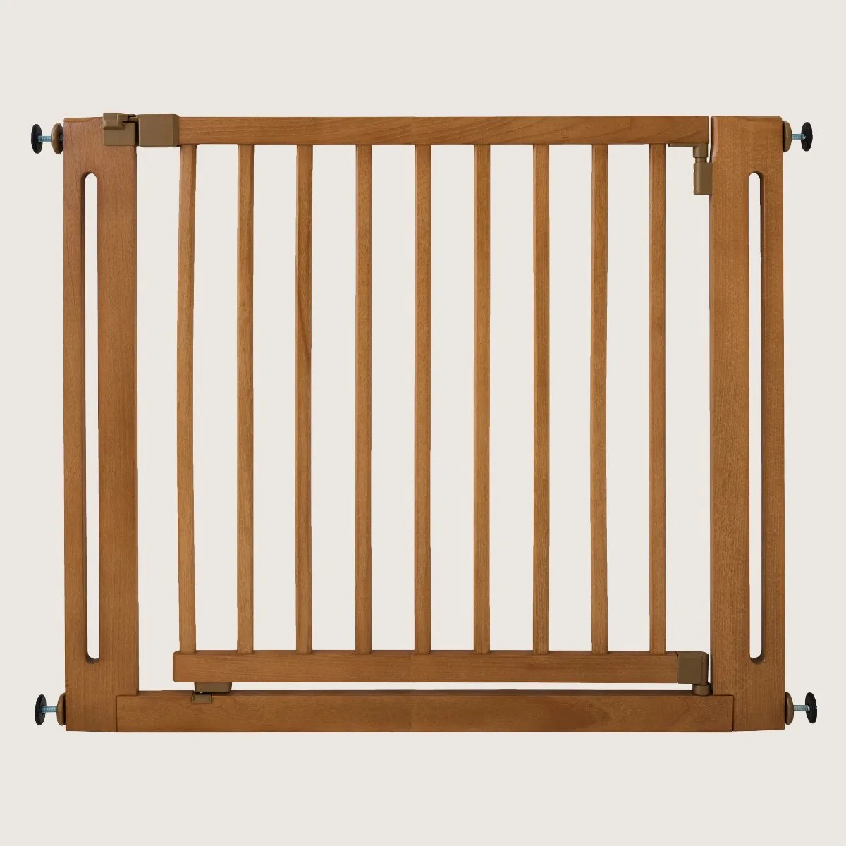 Houten traphekje verstelbaar 95-103 cm in walnootkleur van Petite Amélie in 95x103 Walnoot – productfoto