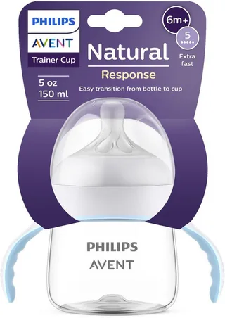 Babyflasche Natural Response Trinklernbecher, 150ml, extra schnelle Durchflussrate von Philips Avent in Weiß – Produktfoto 1 von 3