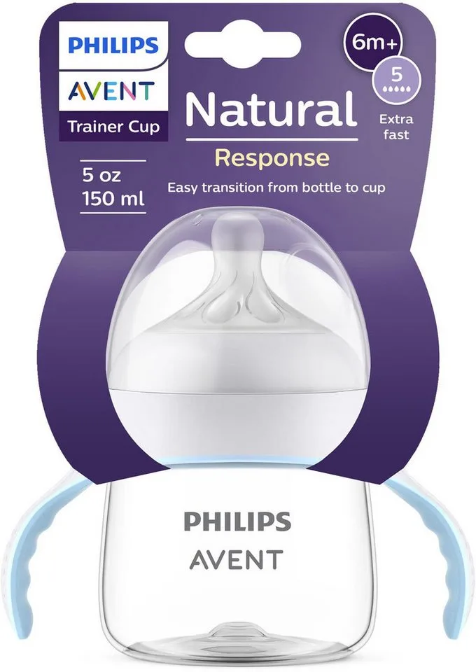 Babyflasche Natural Response Trinklernbecher, 150ml, extra schnelle Durchflussrate fra Philips Avent i Hvid – produktbillede