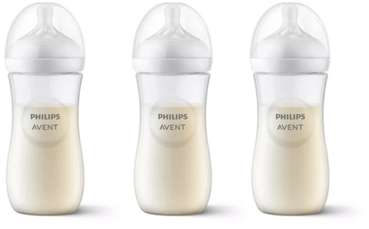 Babyfles - Babyflesje - Babyfles 330ml - Natural Response - Anti-koliek - 3-pack - Polypropyleen från Philips Avent i Transparent – produktbild