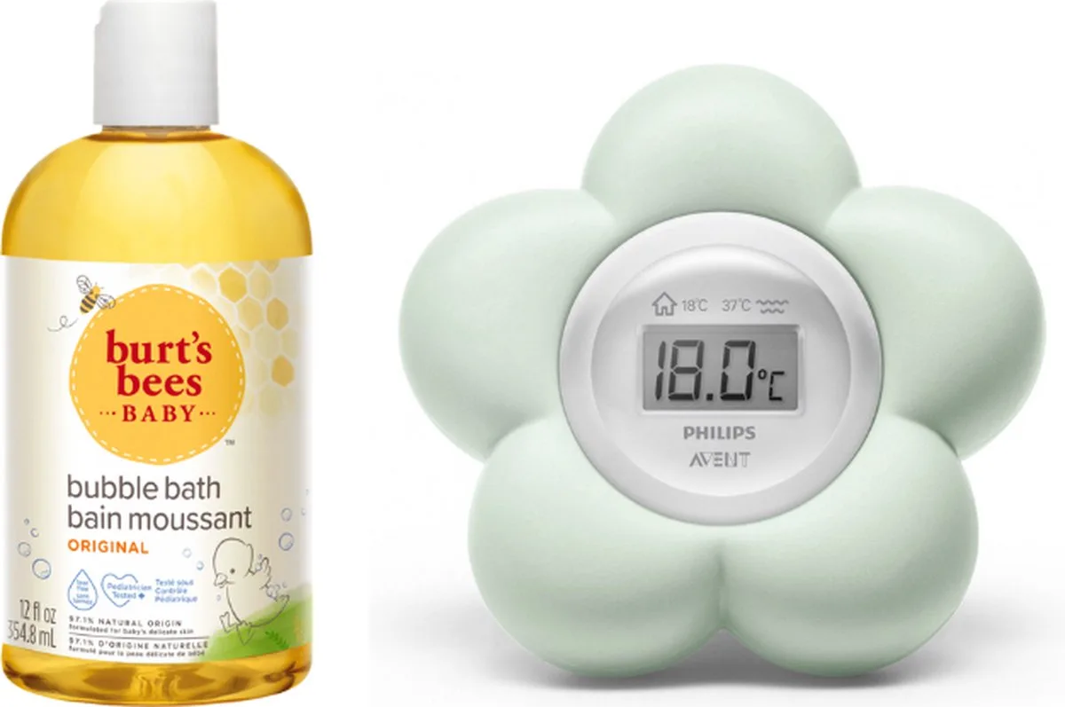 Cadeauset Baby Thermometer & Burt's Bees van Philips Avent – productfoto