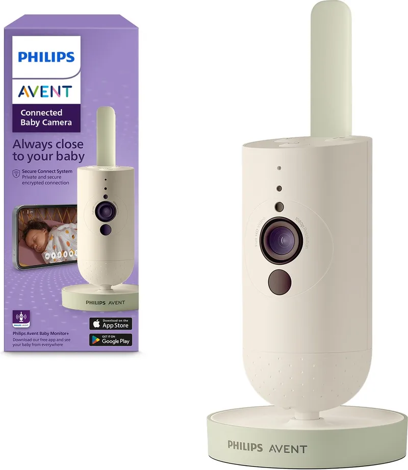 Connected Babycamera babyfoon - Met wifi en app - Veilige verbinding - SCD643/26 från Philips Avent i Wit groen – produktbild