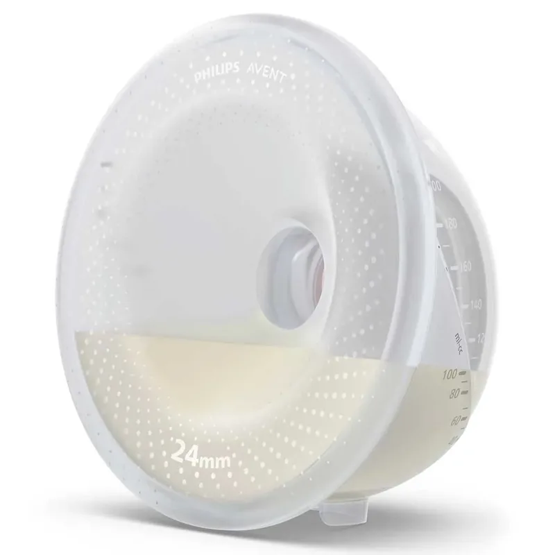 Doppelauffangschale SCF439/01 für Milchpumpe Philips Avent handsfree fra Philips Avent i Gennemsigtig, 12,2 × 17,9 × 12,2 mm – produktbillede 4 af 6