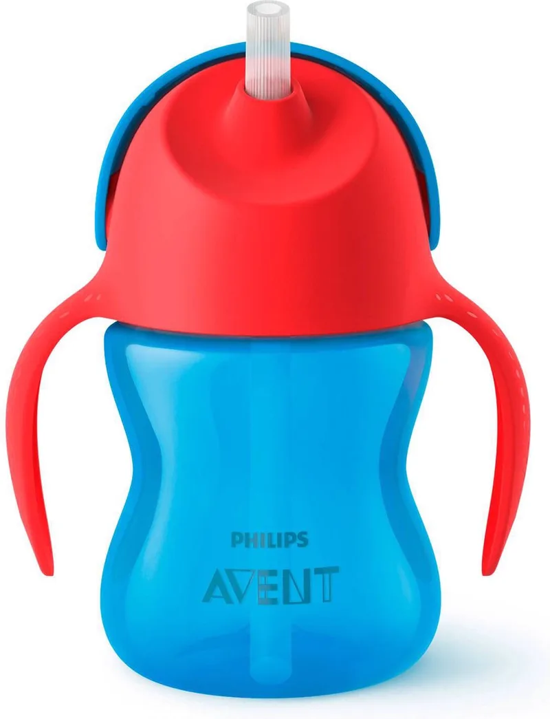 Drinkbeker met rietje - 9+ maanden - 1 stuk - SCF796/01 van Philips Avent in Blauw, Rood – productfoto