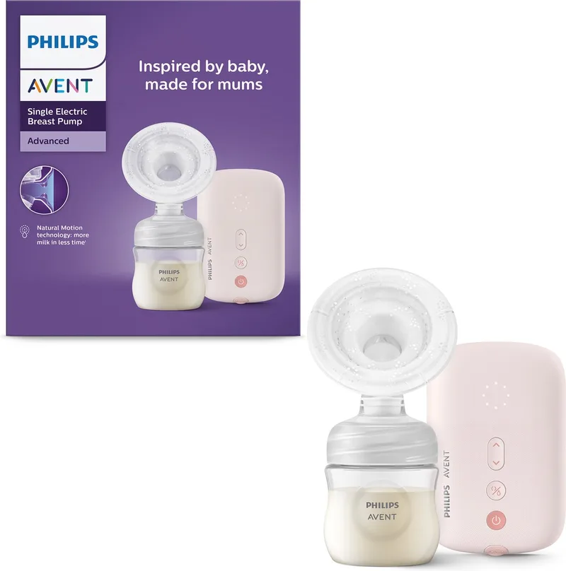 Enkele Elektrische Borstkolf- Draagbaar - -SCF395/01 fra Philips Avent i Roze – produktbillede