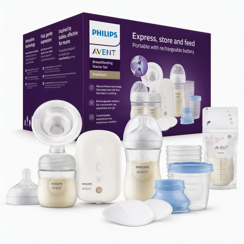 Enkele Oplaadbare Elektrische Borstkolf Set - Cadeauset - Borstkolven - Draagbaar - SCD330/31 de Philips Avent en Wit – photo produit