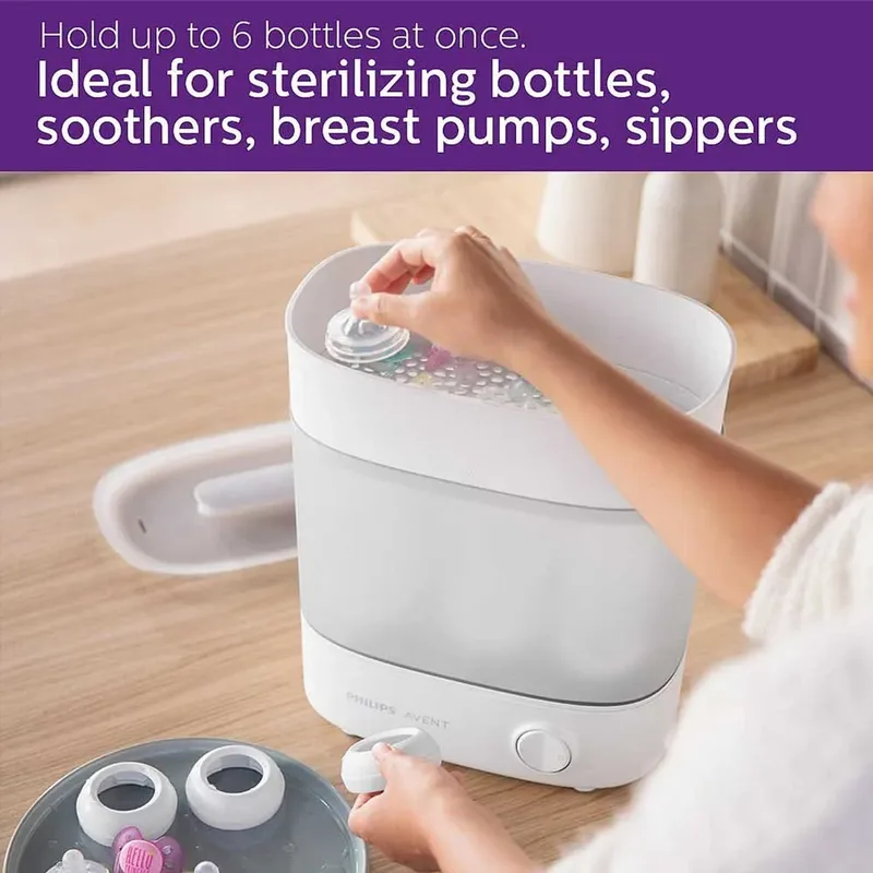 Flessen Sterilisator - 6 Flessen - Snel en effectief reinigen - SCF291/00 by Philips Avent in White – product photo 3 of 6