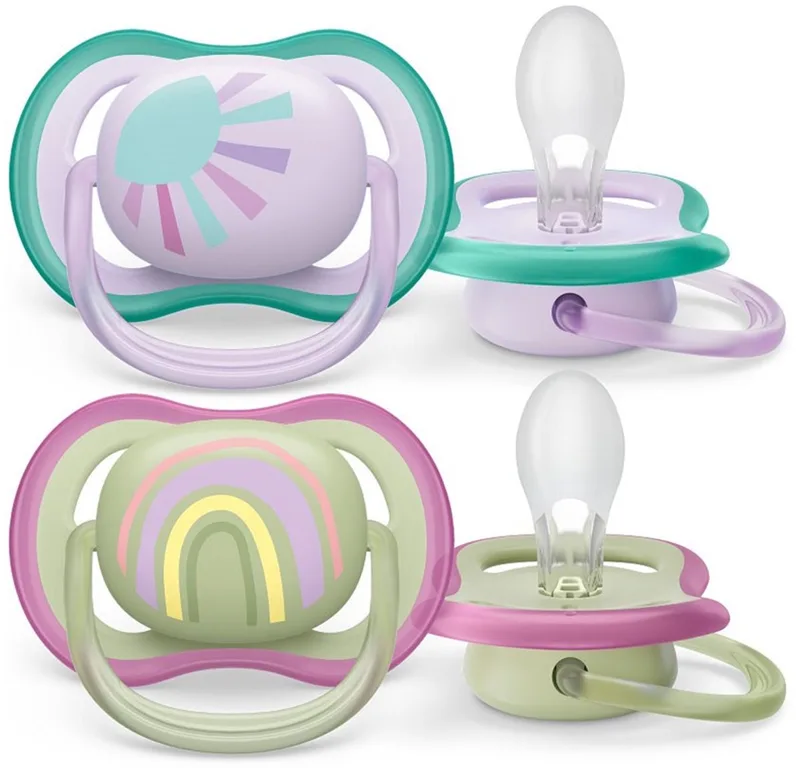 fopspenen Ultra Air - 0-6 maanden - Meisje - 2 stuks - Extra luchtgaten - BPA-vrij van Philips Avent in Meerkleurig – productfoto