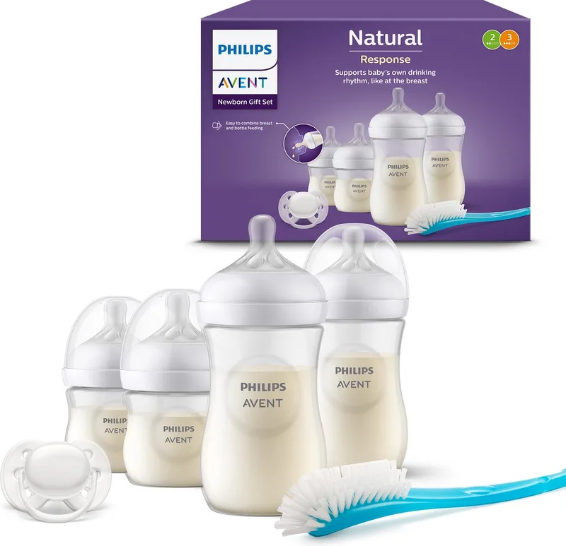 Natural Response Fles - Startersset voor pasgeboren baby's SCD838/11 de Philips Avent en Transparant – photo produit