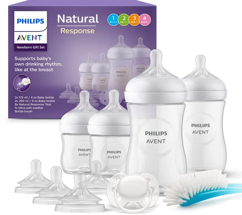 Natural Response Fles - Startersset voor pasgeboren baby's SCD838/13 de Philips Avent en Transparant – photo produit