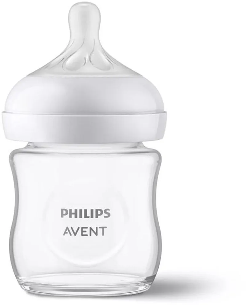 Natural Response glazen babyfles 120ml - Zuigfles de Philips Avent en Transparant – photo produit