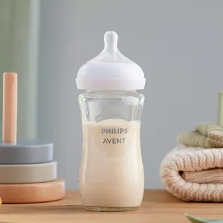 Natural Response Glazen Babyfles – 240ml – Flow 3 – BPS vrij- 1 fles - SCY933/01 by Philips Avent in Transparent – product photo 4 of 5