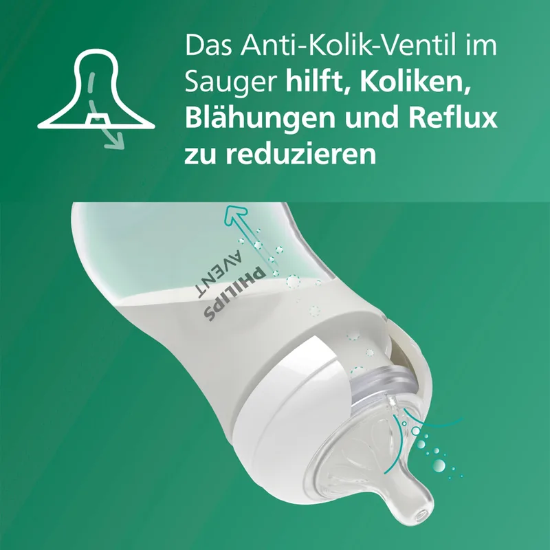 Natural Response Glazen Babyflessen 240 ml – Flow 3- 2 flessen - SCY933/02 by Philips Avent in Transparent – product photo 2 of 2