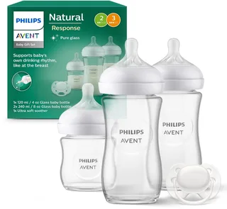 Natural Response Glazen Fles - Startersset voor pasgeboren baby's SCD878/11 by Philips Avent in Transparent – product photo 2 of 4