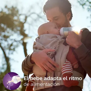 Philips Avent 4-tlg. Babyflaschen-Set, Natural Response, ab Geburt de Philips Avent en Transparent, 20,8 mm – photo produit 4 sur 6