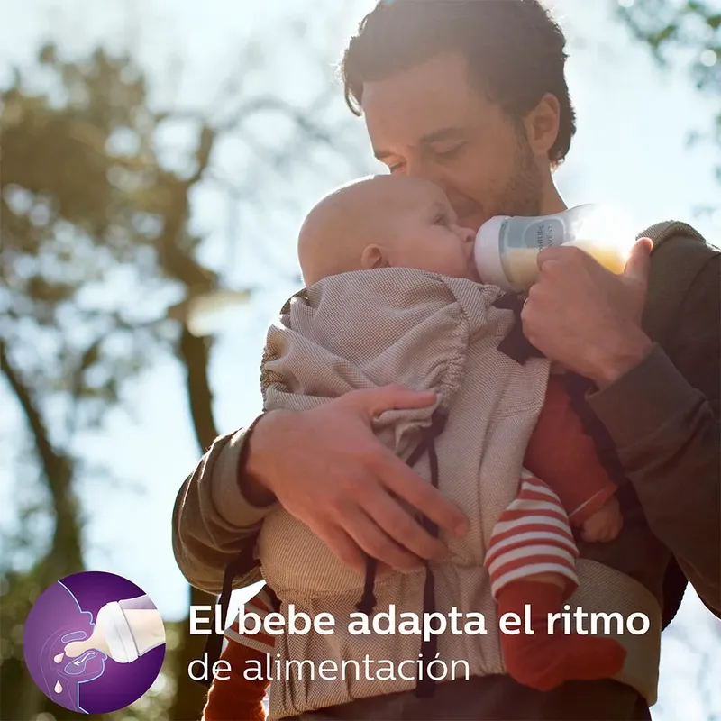 Philips Avent 4-tlg. Babyflaschen-Set, Natural Response, ab Geburt de Philips Avent en Transparent, 20,8 mm – photo produit 4 sur 6