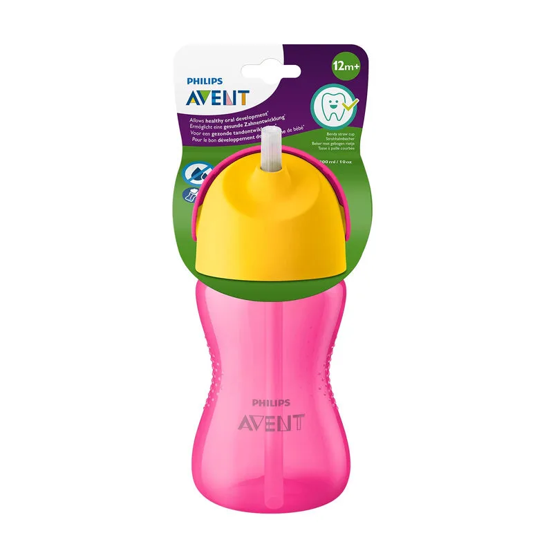 Beker Met Rietje 12m+ Pink 1 Stuk van Philips Avent – productfoto